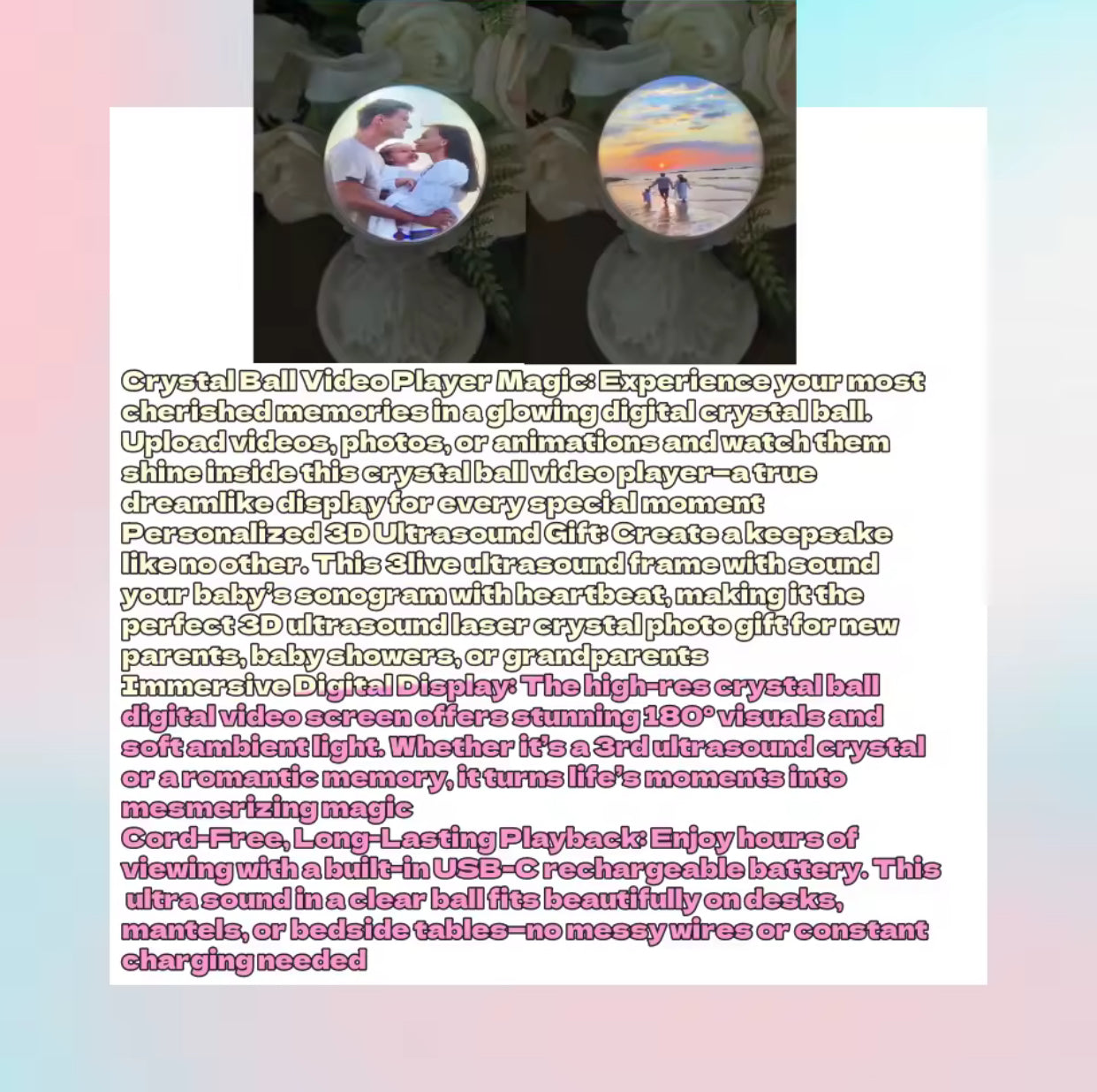 “Memory Crystal Ball – Your Moments Alive in Light”